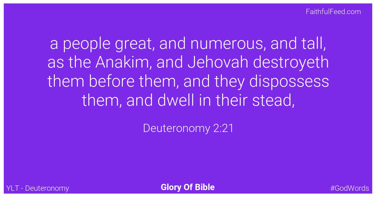 Deuteronomy 2:21 - Ylt