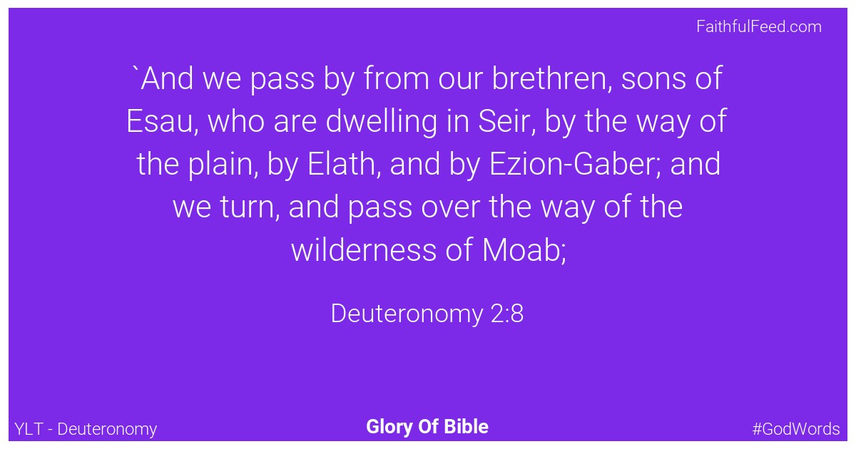 Deuteronomy 2:8 - Ylt