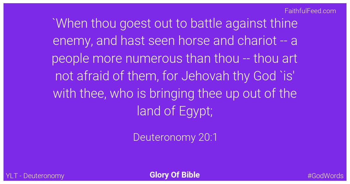 Deuteronomy 20:1 - Ylt