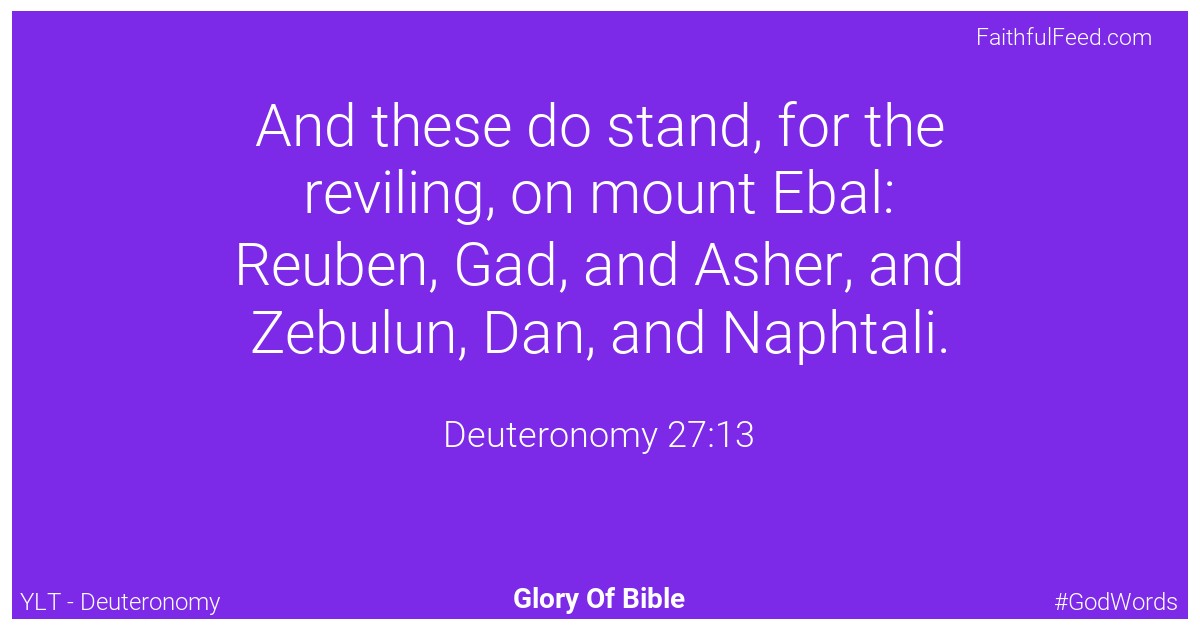 Deuteronomy 27:13 - Ylt