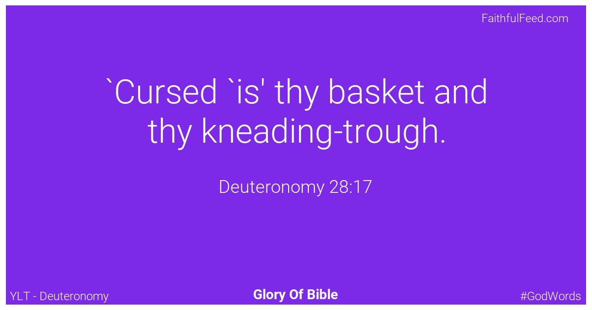 Deuteronomy 28:17 - Ylt