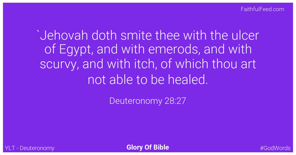 Deuteronomy 28:27 - Ylt