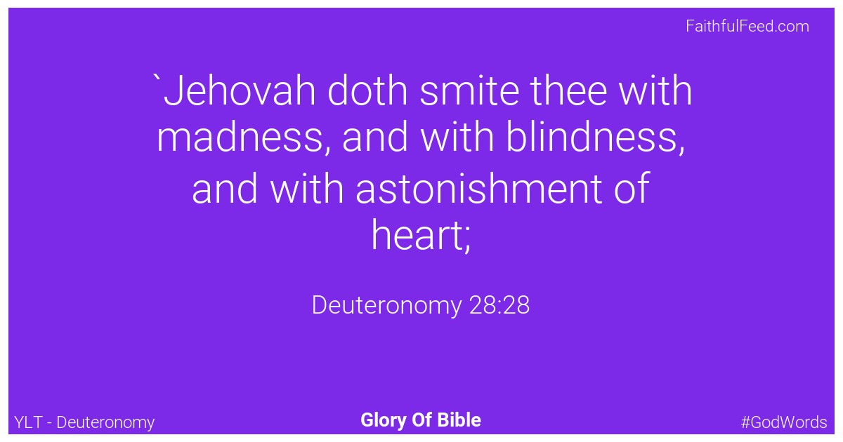 Deuteronomy 28:28 - Ylt