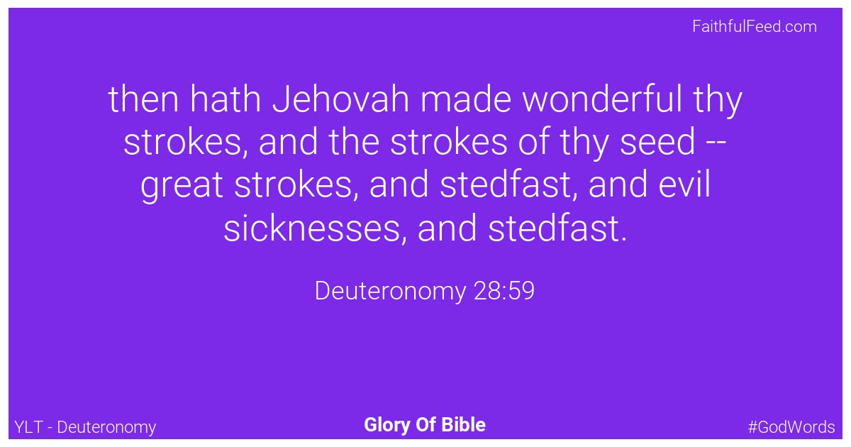 Deuteronomy 28:59 - Ylt