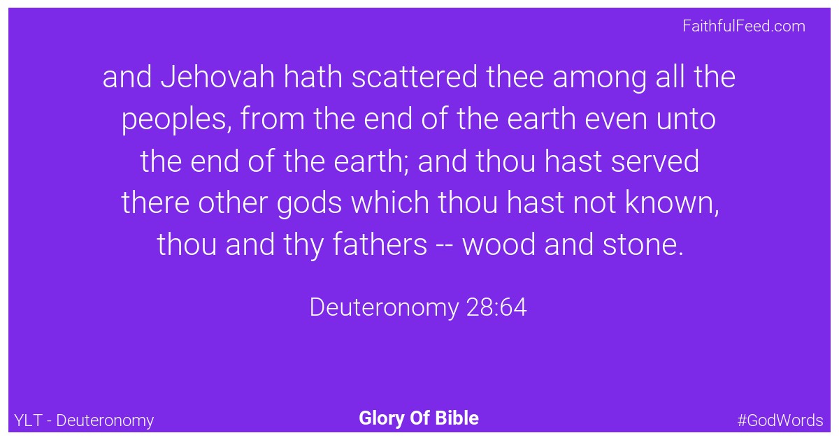 Deuteronomy 28:64 - Ylt