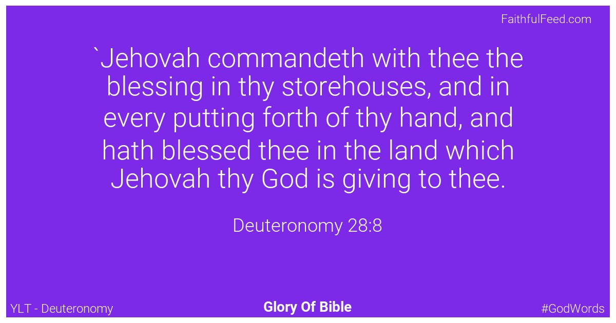 Deuteronomy 28:8 - Ylt