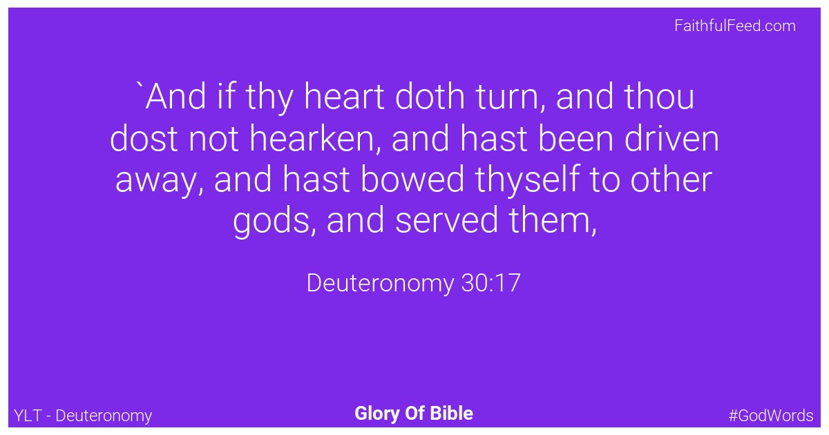 Deuteronomy 30:17 - Ylt