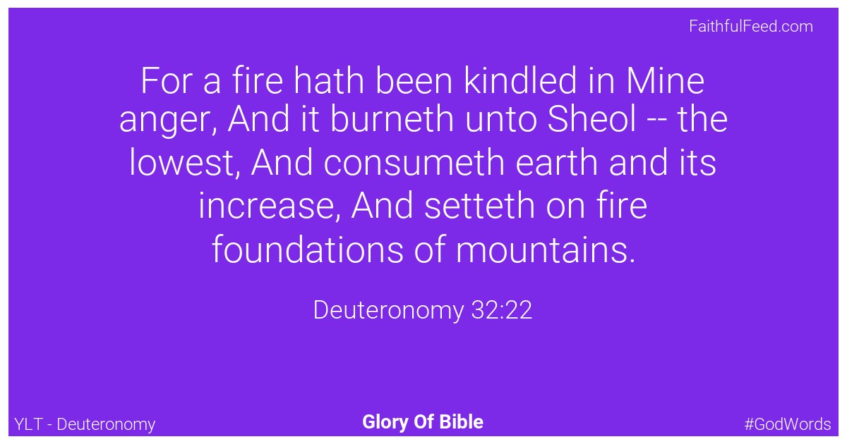 Deuteronomy 32:22 - Ylt