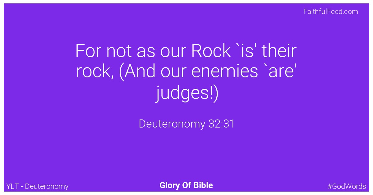 Deuteronomy 32:31 - Ylt