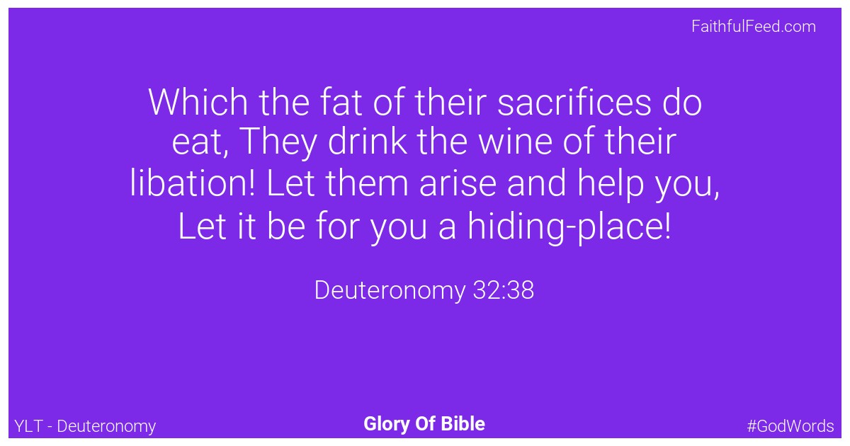 Deuteronomy 32:38 - Ylt