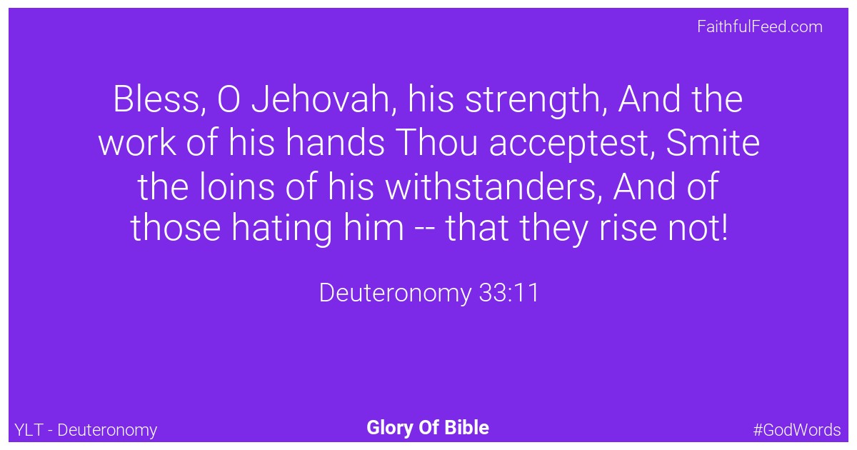 Deuteronomy 33:11 - Ylt