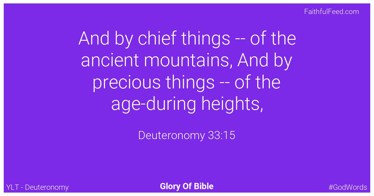 Deuteronomy 33:15 - Ylt