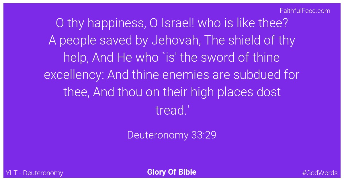 Deuteronomy 33:29 - Ylt