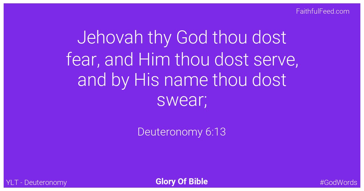 Deuteronomy 6:13 - Ylt