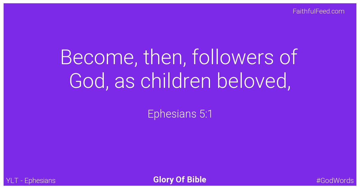 The Bible Verses from Ephesians Chapter 5 - Ylt
