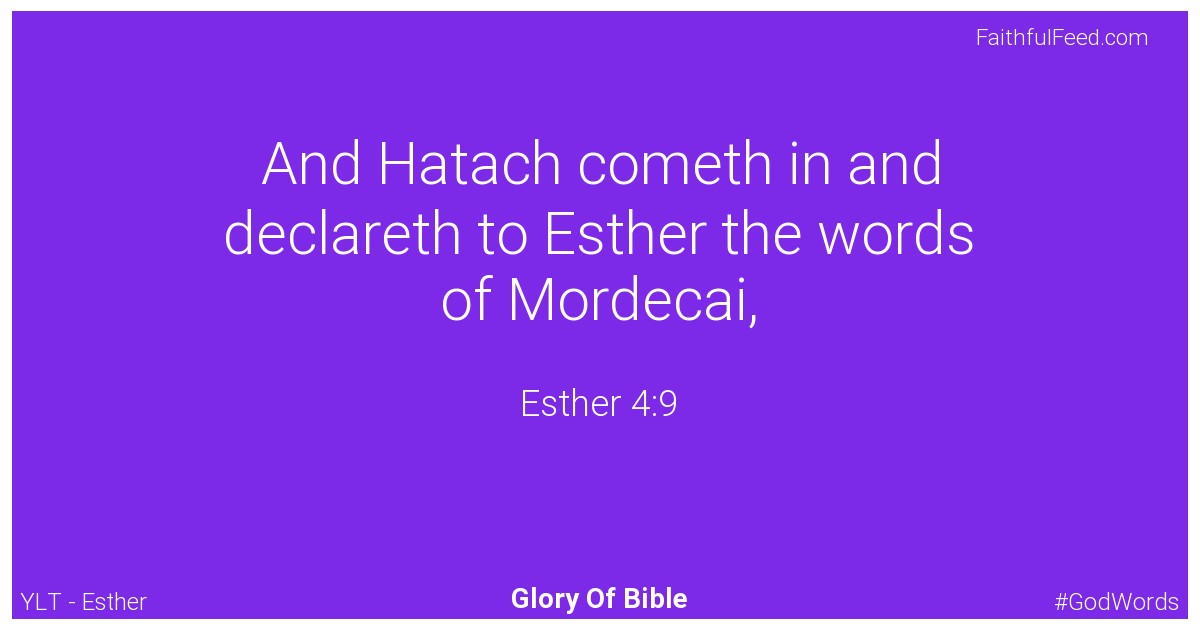 Esther 4:9 - Ylt