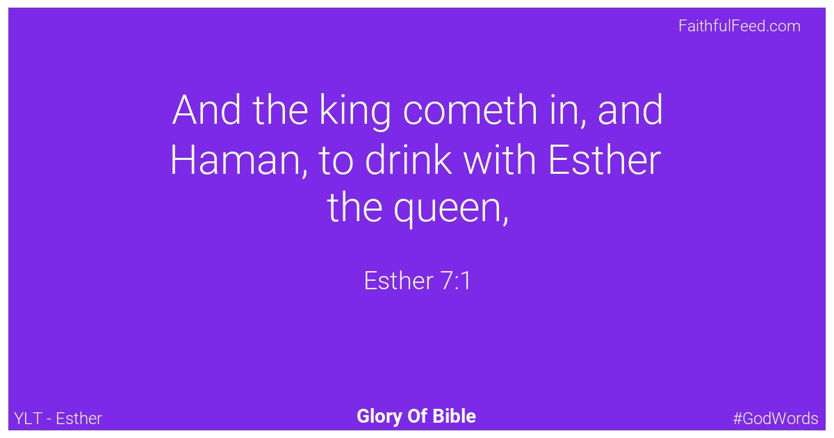 Esther 7:1 - Ylt