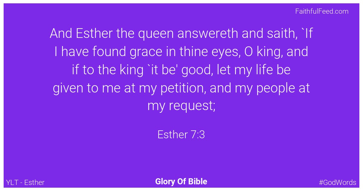 Esther 7:3 - Ylt