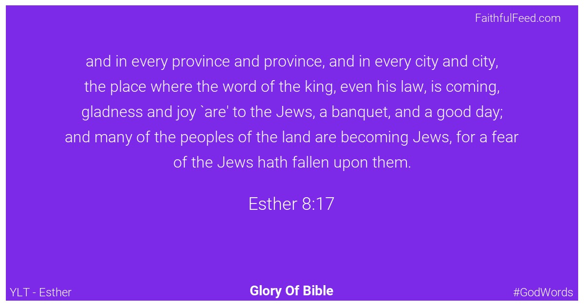 Esther 8:17 - Ylt