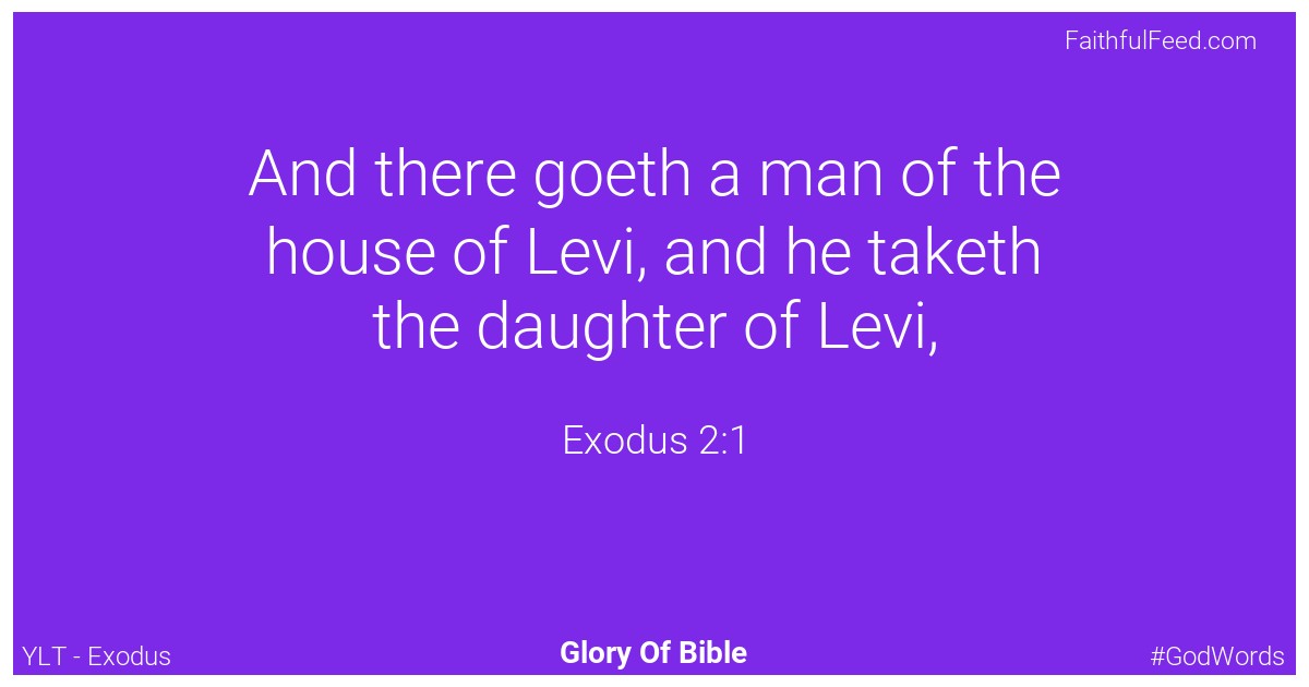 Exodus 2:1 - Ylt