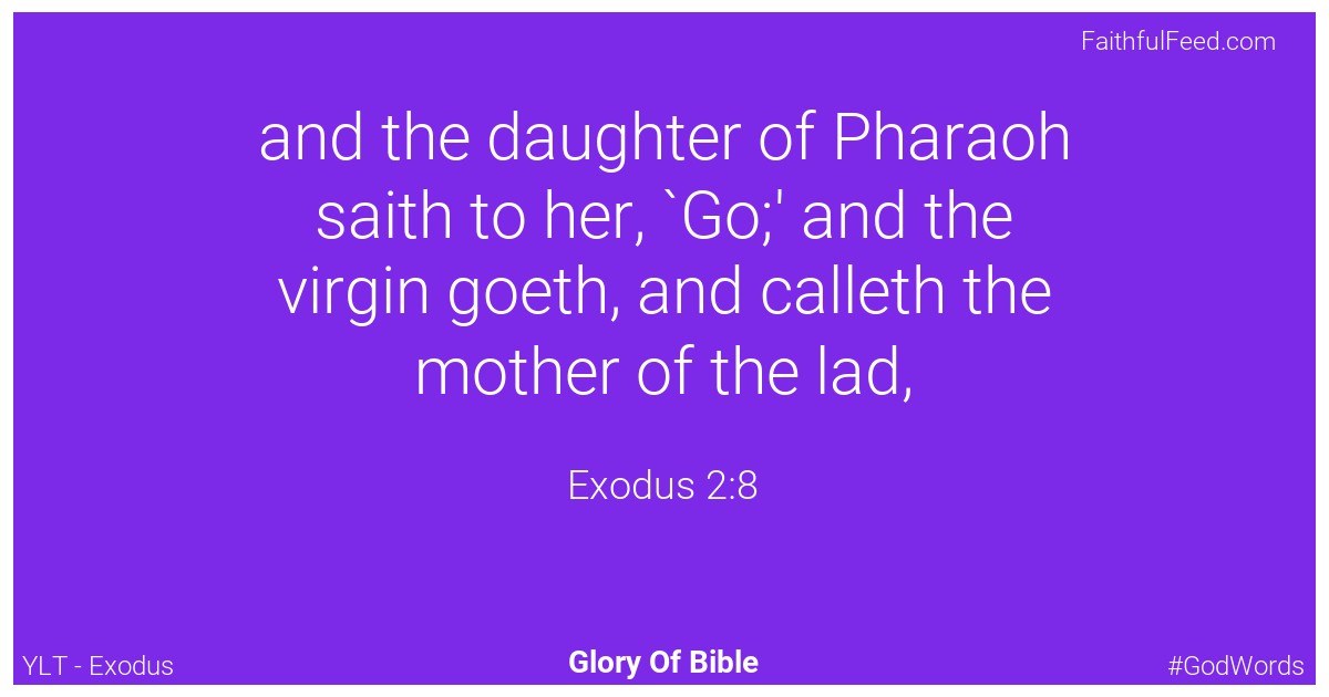 Exodus 2:8 - Ylt
