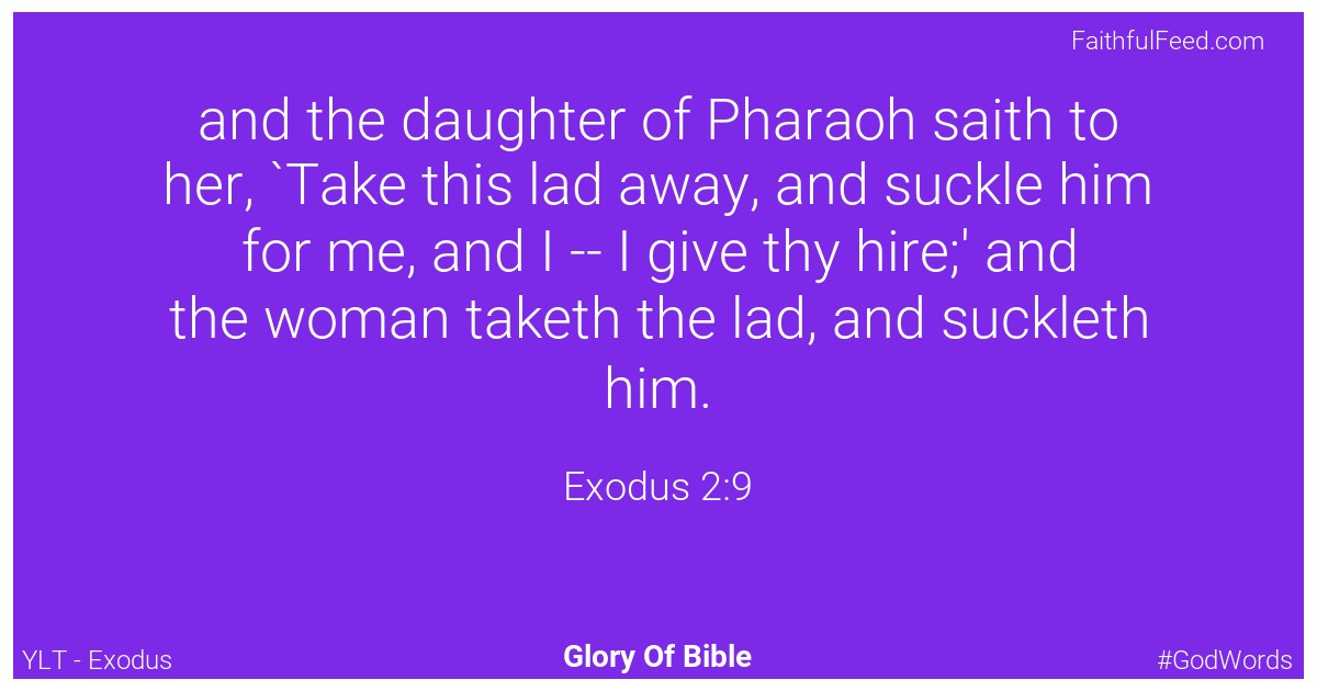 Exodus 2:9 - Ylt