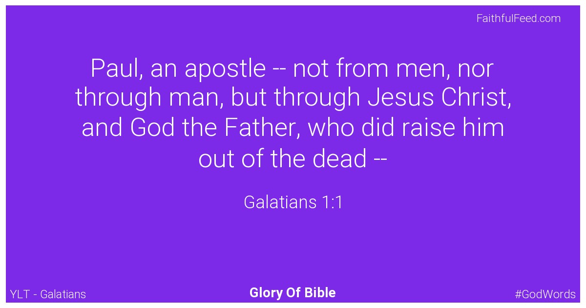 The Bible Verses from Galatians Chapter 1 - Ylt