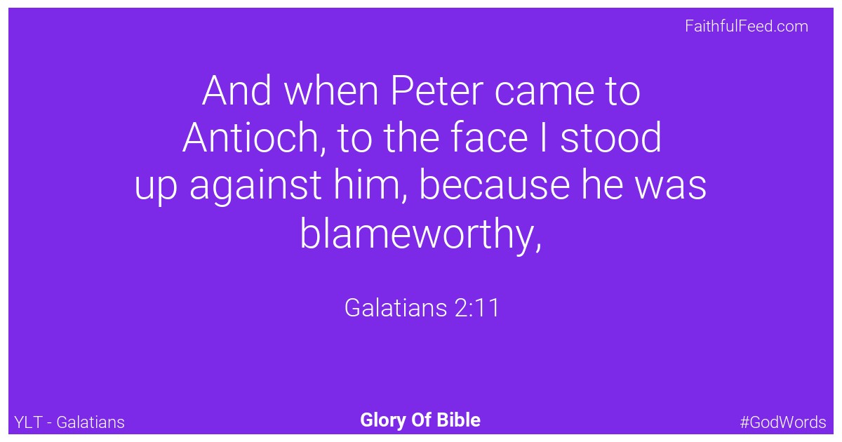 Galatians 2:11 - Ylt
