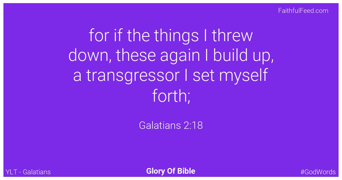 Galatians 2:18 - Ylt