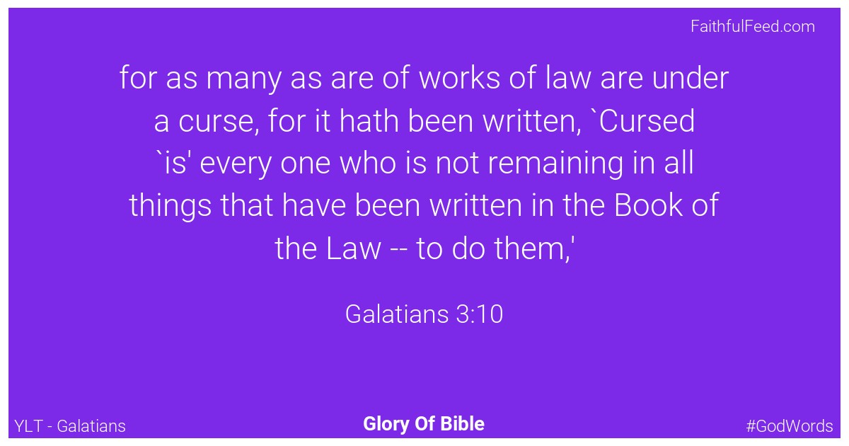 Galatians 3:10 - Ylt