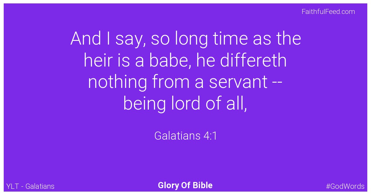 The Bible Verses from Galatians Chapter 4 - Ylt