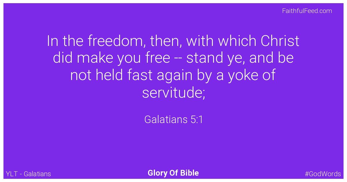Galatians 5:1 - Ylt