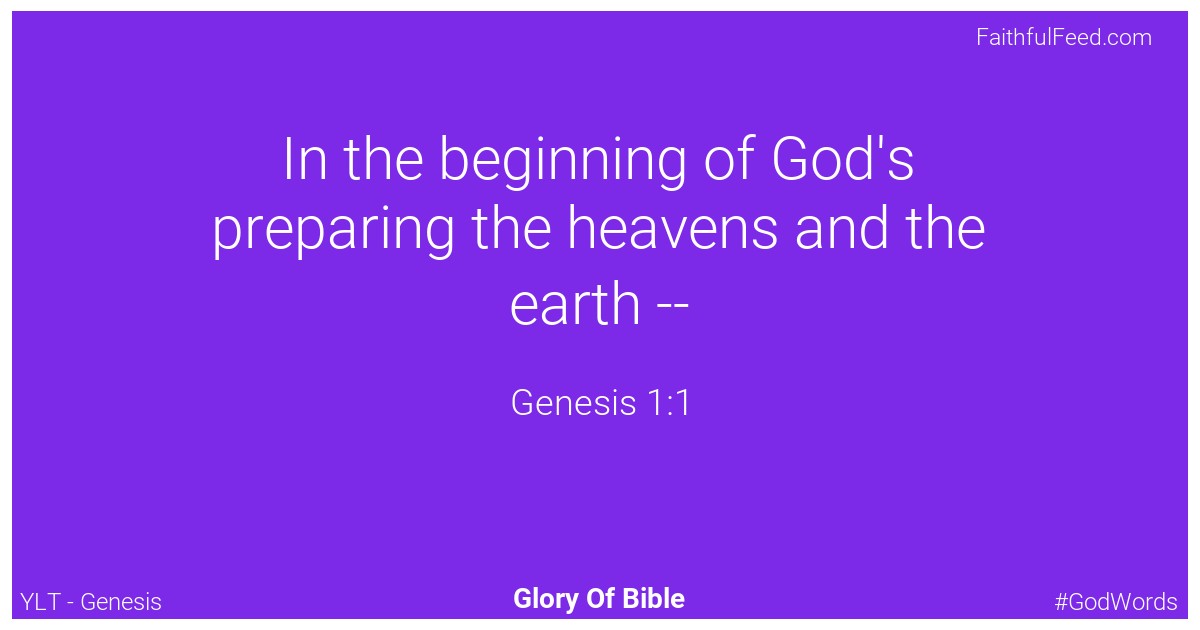Genesis 1:1 - Ylt
