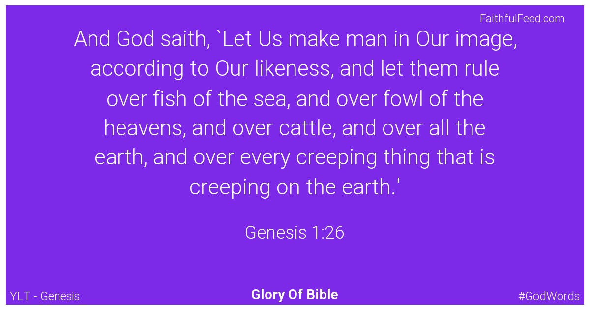 Genesis 1:26 - Ylt