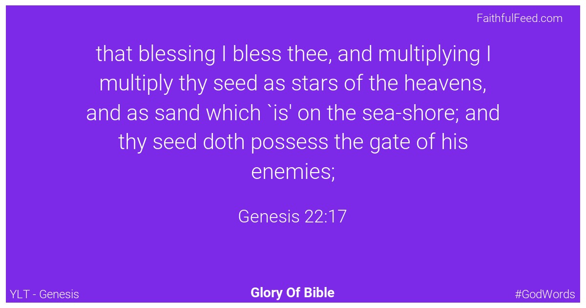 Genesis 22:17 - Ylt