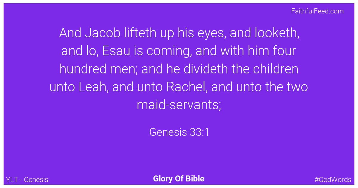 Genesis 33:1 - Ylt