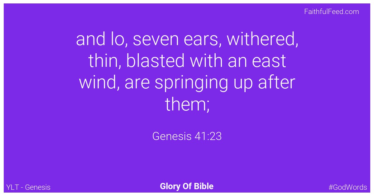 Genesis 41:23 - Ylt