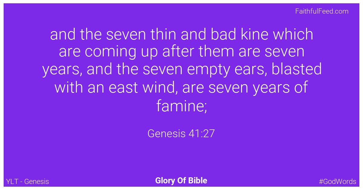 Genesis 41:27 - Ylt