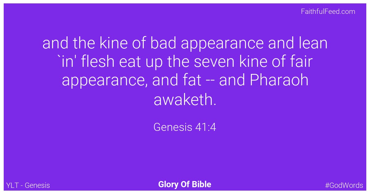 Genesis 41:4 - Ylt