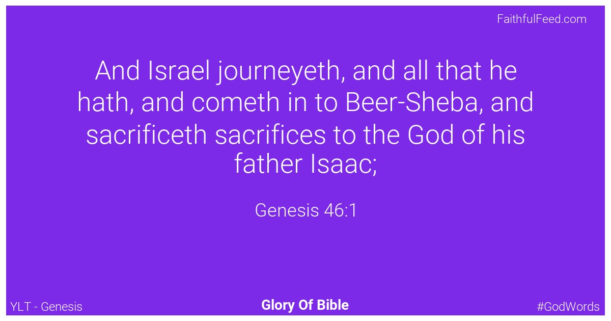 Genesis 46:1 - Ylt