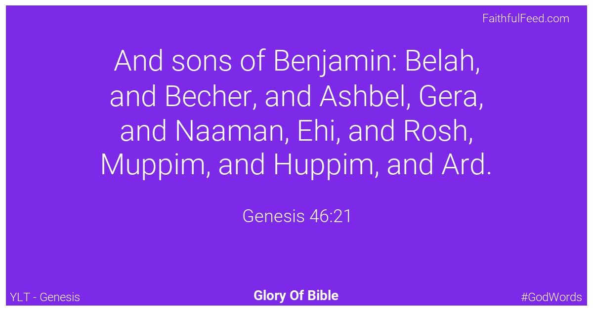 Genesis 46:21 - Ylt