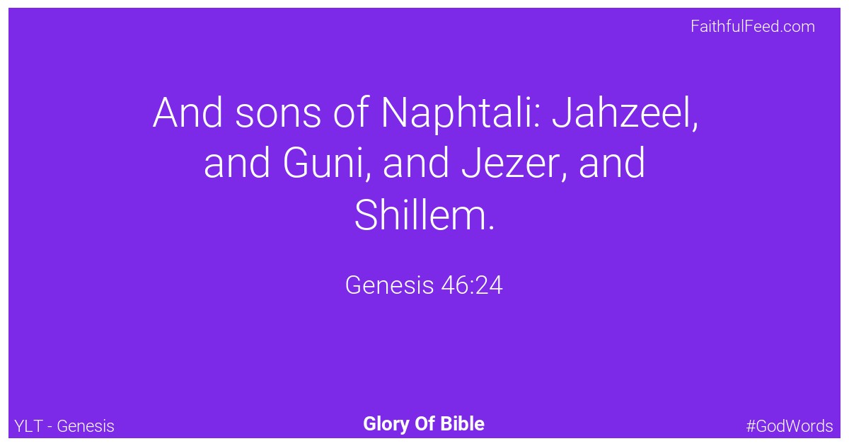 Genesis 46:24 - Ylt