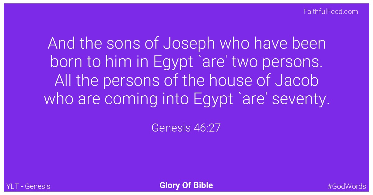 Genesis 46:27 - Ylt