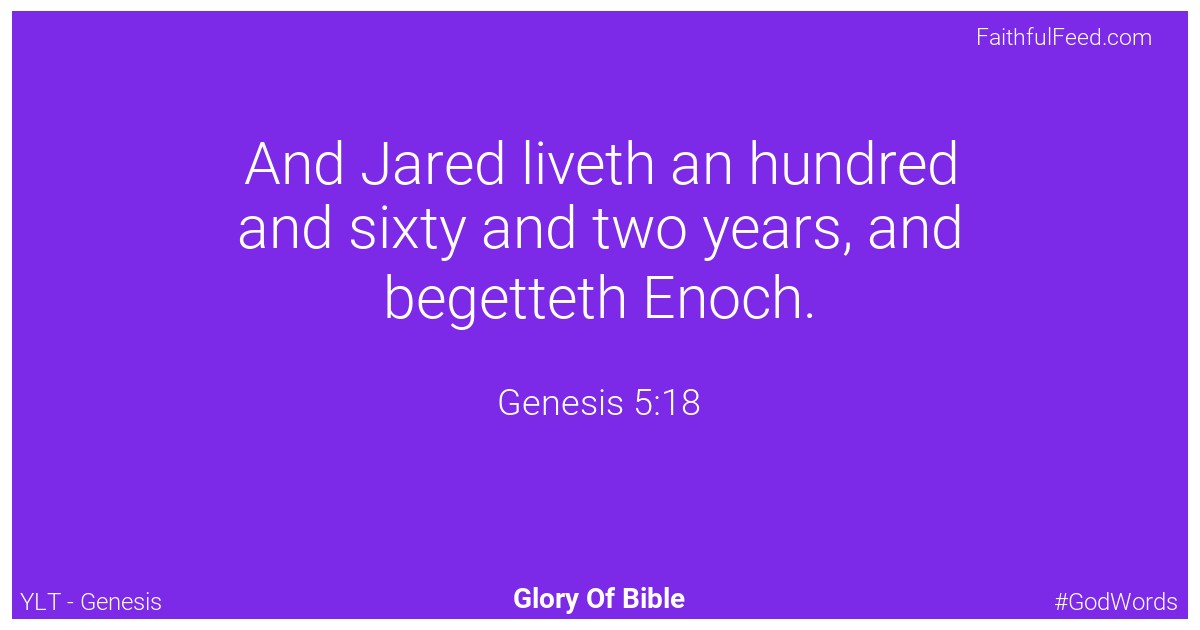 Genesis 5:18 - Ylt