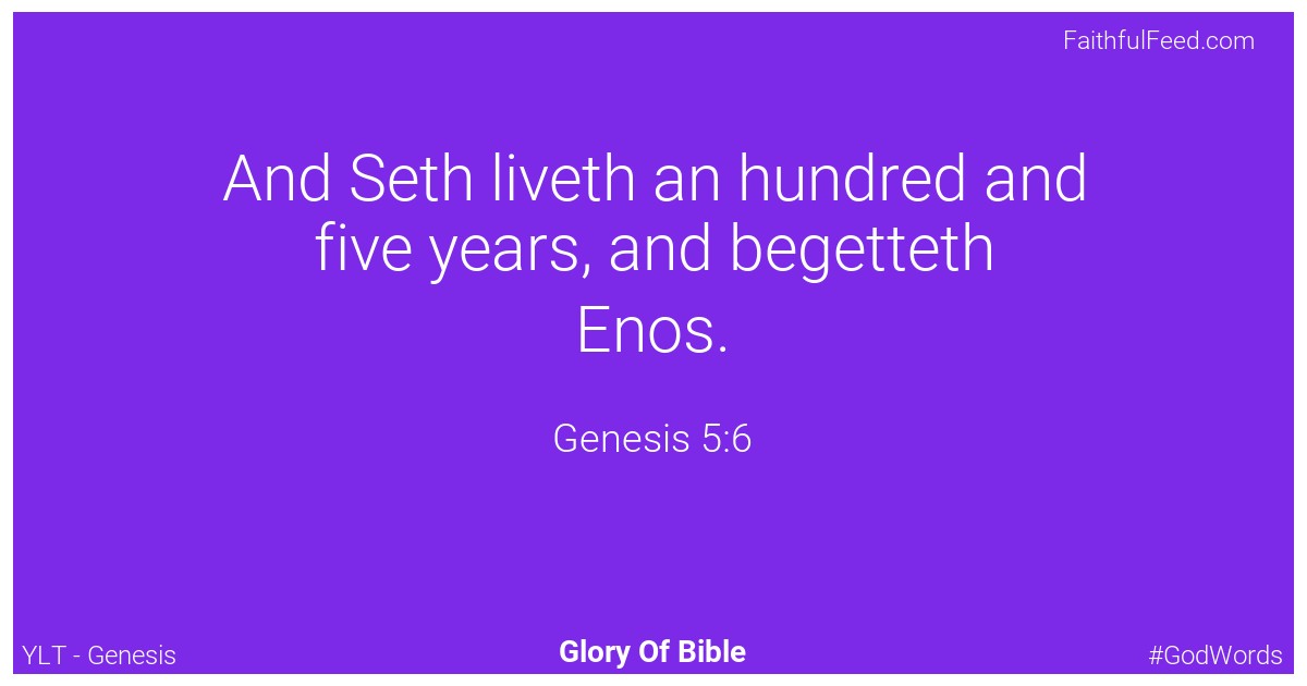 Genesis 5:6 - Ylt