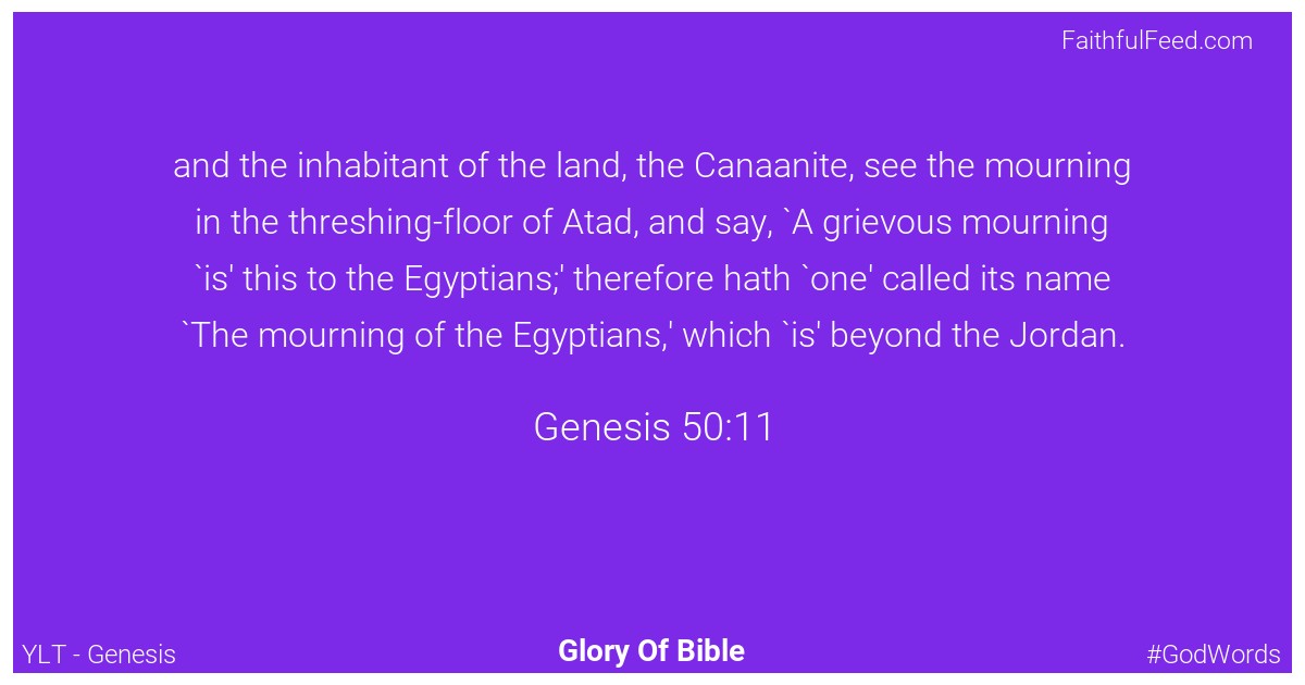 Genesis 50:11 - Ylt