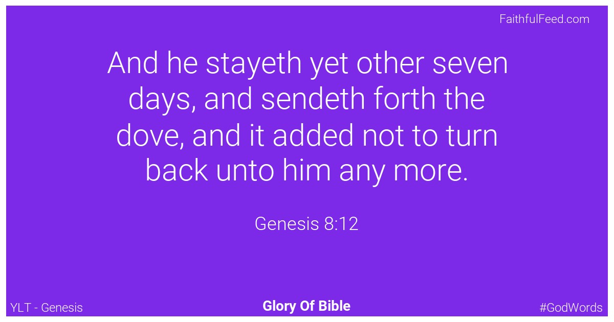 Genesis 8:12 - Ylt