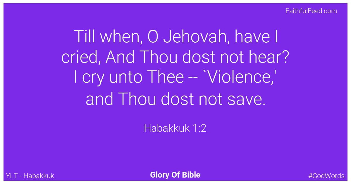 Habakkuk 1:2 - Ylt