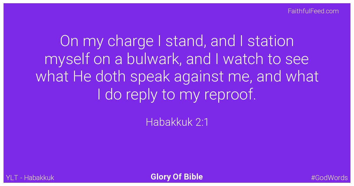 Habakkuk 2:1 - Ylt