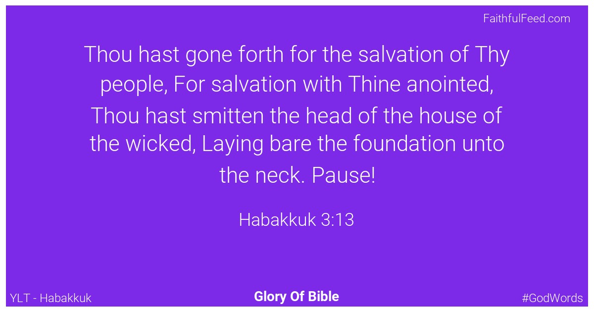 Habakkuk 3:13 - Ylt